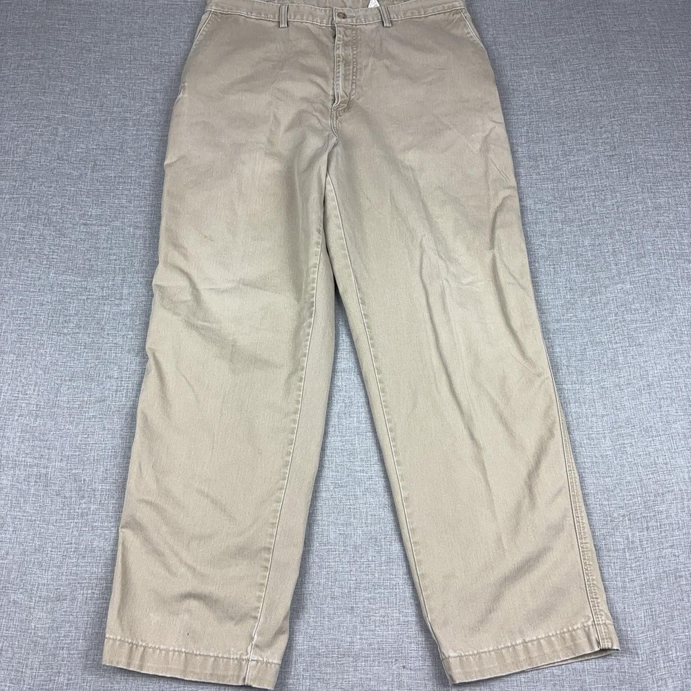 Carhartt Pants Mens 38x32 Beige Canvas Khaki Relaxed Fit Workwear B129KHI